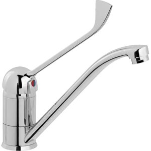 Monolith kitchen sink mixer tap - tap 215 mm - Chrome-plated brass - long lever MO-TA-16