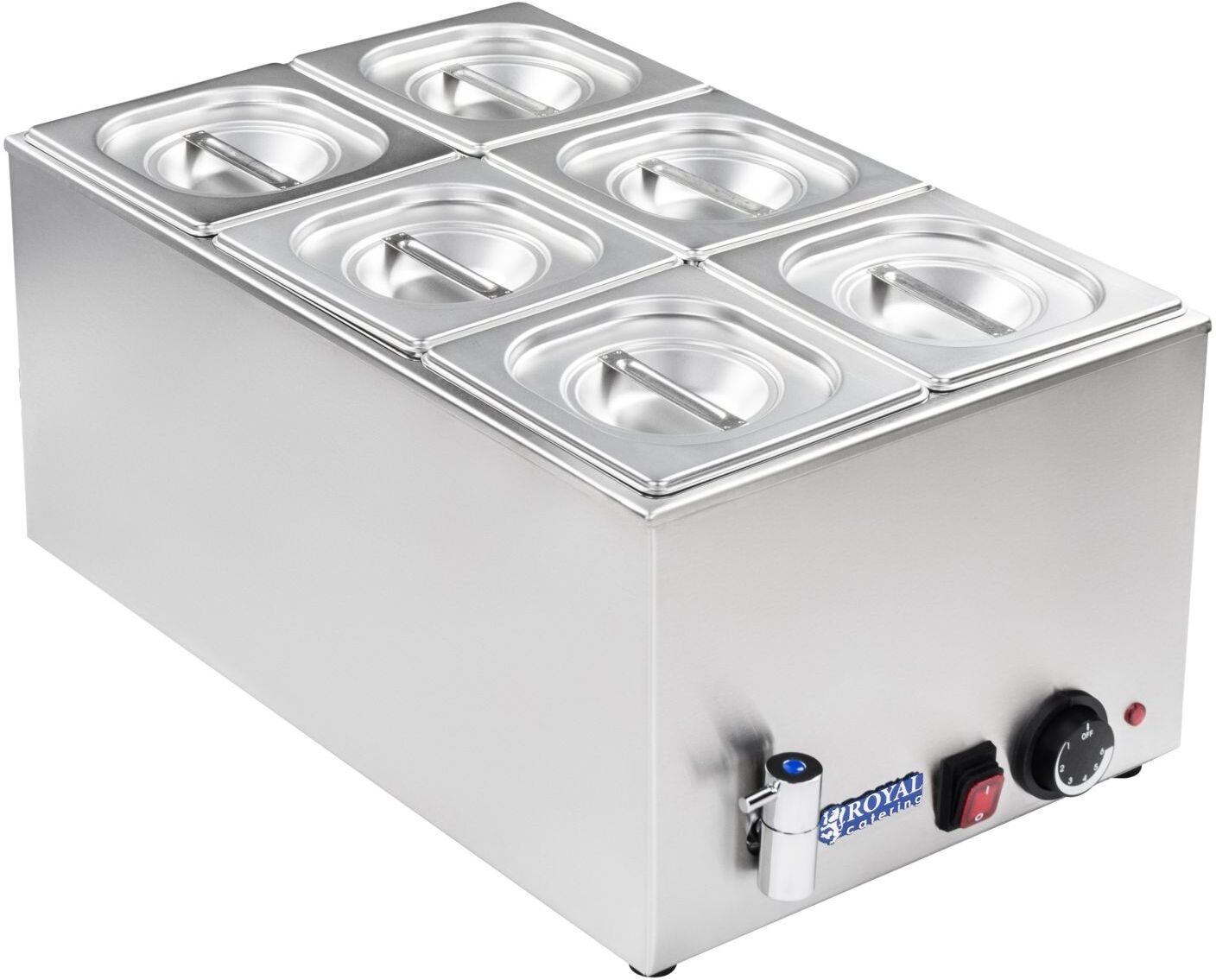 Royal Catering Bain-marie - GN container - 1/6 - drain tap RCBM-1/6-150A-GN Royal Catering Bain-marie - GN container - 1/6 - drain tap RCBM-1/6-150A-GN