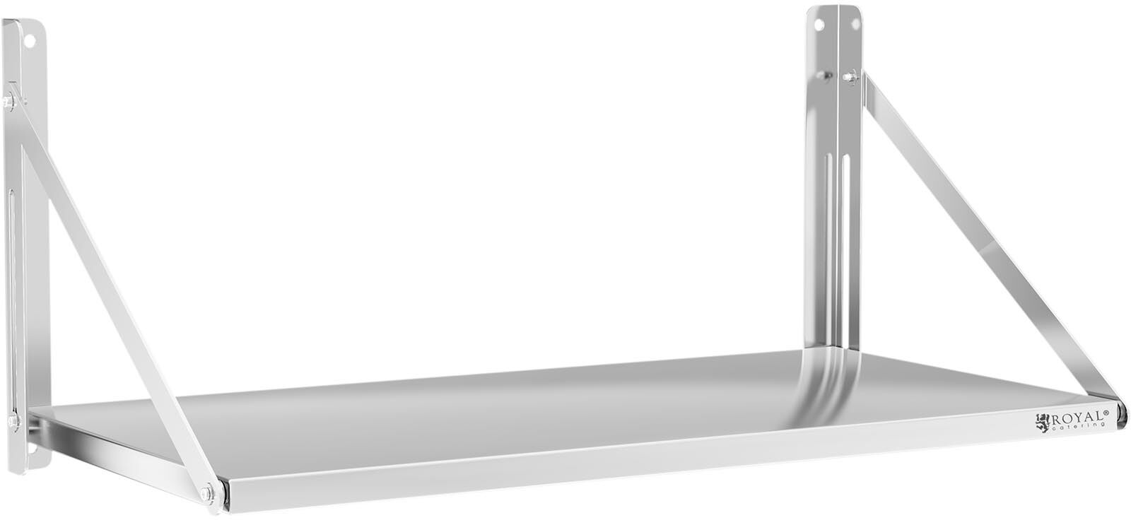 Royal Catering Wall Shelf - folding - 100 x 45 cm - 40 kg - stainless steel RC-BFWS10045 Royal Catering Wall Shelf - folding - 100 x 45 cm - 40 kg - stainless steel RC-BFWS10045