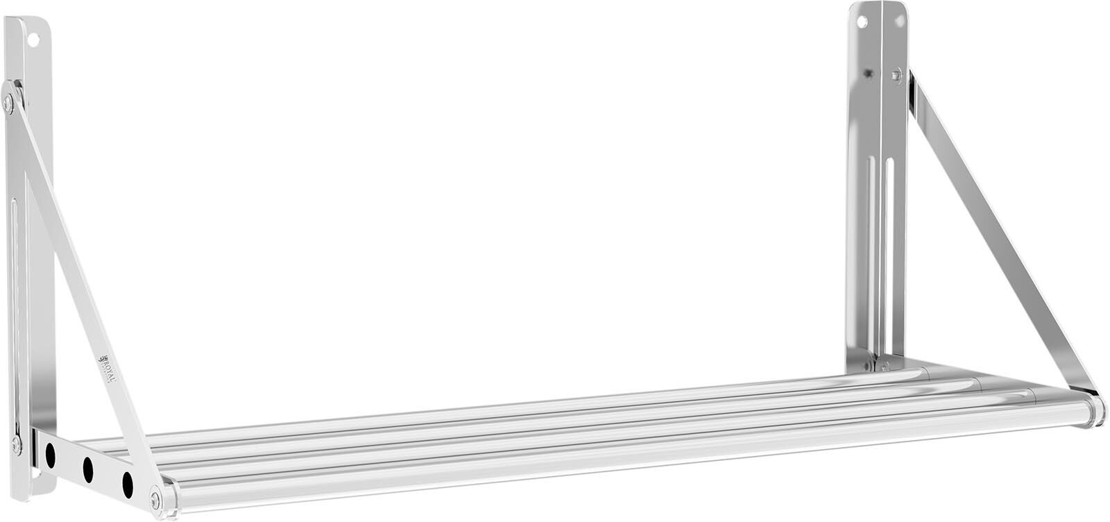 Royal Catering Wall Shelf - folding - tube style - 80 x 30 cm - 40 kg - stainless steel RC-TFWH80X30 Royal Catering Wall Shelf - folding - tube style - 80 x 30 cm - 40 kg - stainless steel RC-TFWH80X30