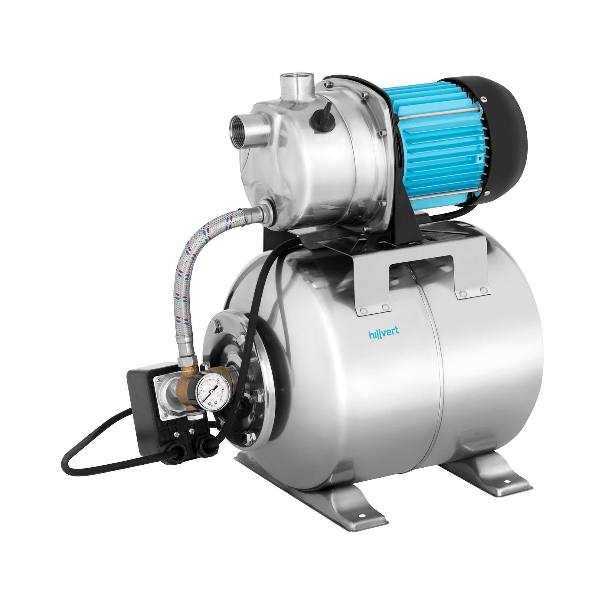 hillvert Factory seconds Self-Priming Pump - 3.500 L/h - 1.200 W - Stainless Steel HT-ROBSON-JP1200CS hillvert Factory seconds Self-Priming Pump - 3.500 L/h - 1.200 W - Stainless Steel HT-ROBSON-JP1200CS