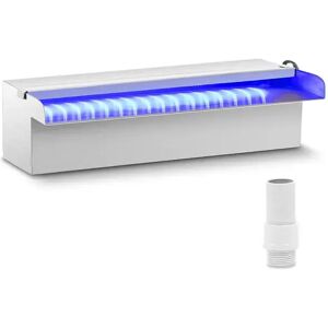 Uniprodo Garden Waterfall - 30 cm - LED lighting - blue / white - open water outlet UNI_WATER_25