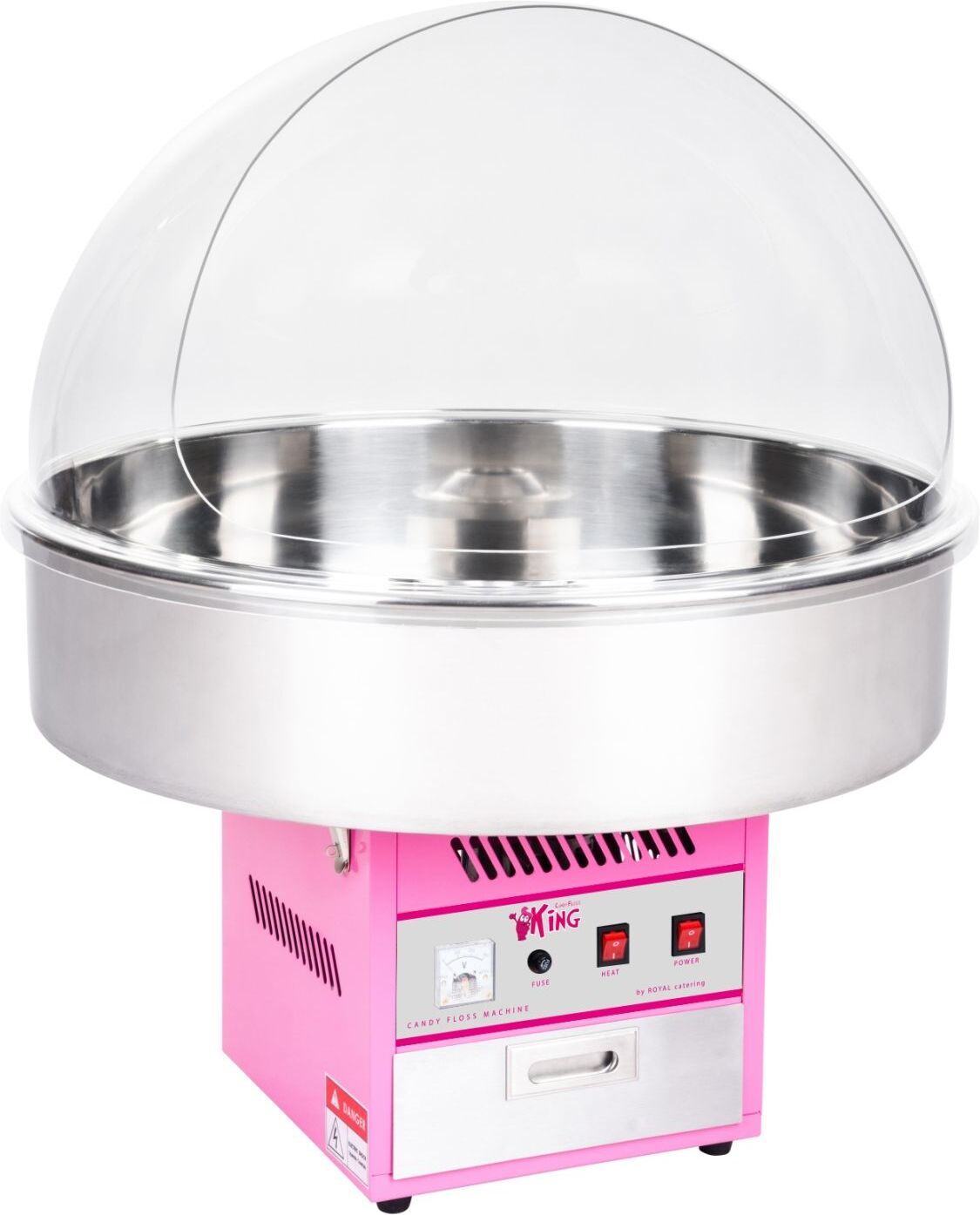 Royal Catering Candy Floss Machine - 72 cm - Splatter Guard RCZK-1200XL Royal Catering Candy Floss Machine - 72 cm - Splatter Guard RCZK-1200XL