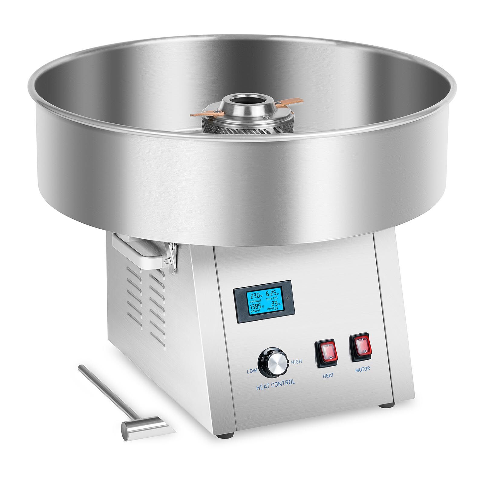 Royal Catering Factory seconds Candy Floss Machine - Stainless Steel - 62cm RCZK-1500S-W