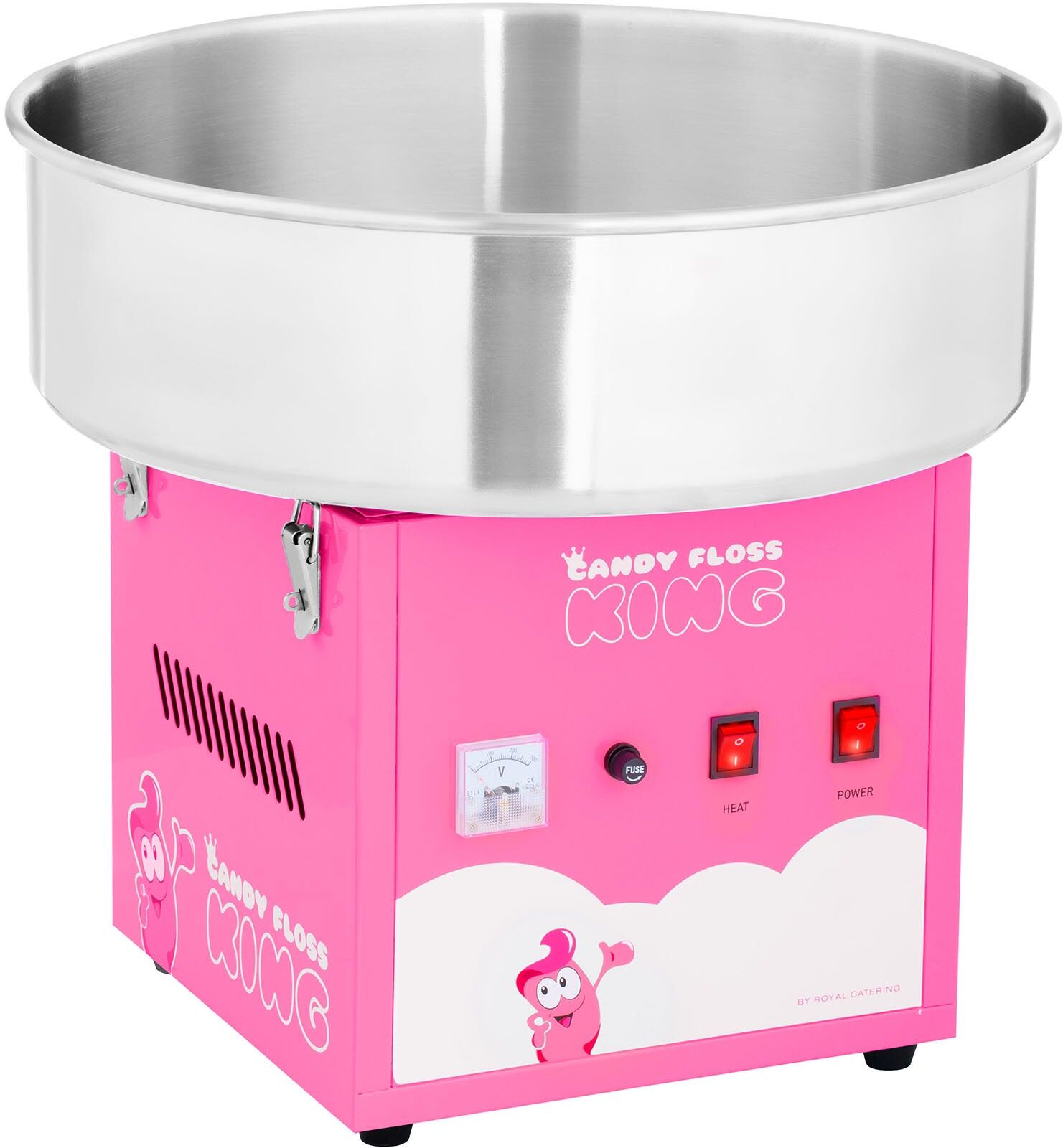 Royal Catering Commercial Candy Floss Machine - 52 cm - 1.200 W - Pink RCZK-1200-R Royal Catering Commercial Candy Floss Machine - 52 cm - 1.200 W - Pink RCZK-1200-R