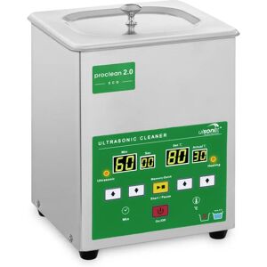 ulsonix Ultrasonic Cleaner - 2 litres - 60 W - Memory-Quick Eco PROCLEAN 2.0ECO