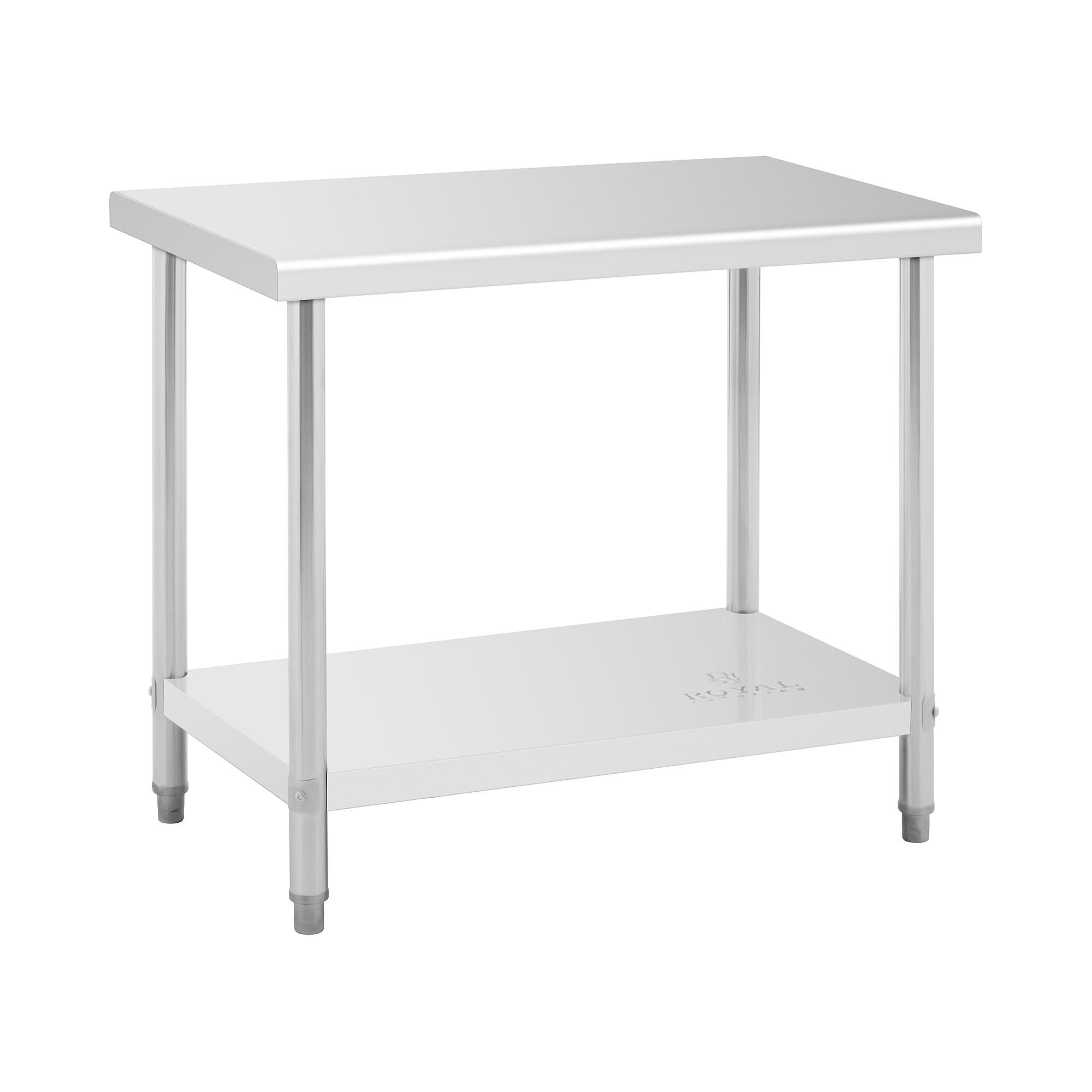 Royal Catering Stainless Steel Table - 100 x 60 cm - 114 kg load capacity RCAT-100/60