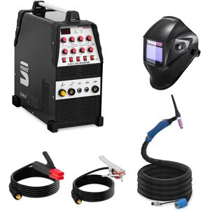 Stamos Germany Welding Set Aluminium Welder - 200 A - 230 V - Pulse - 2/4 Tact + Welding helmet – Carbonic - PROFESSIONAL SERIES