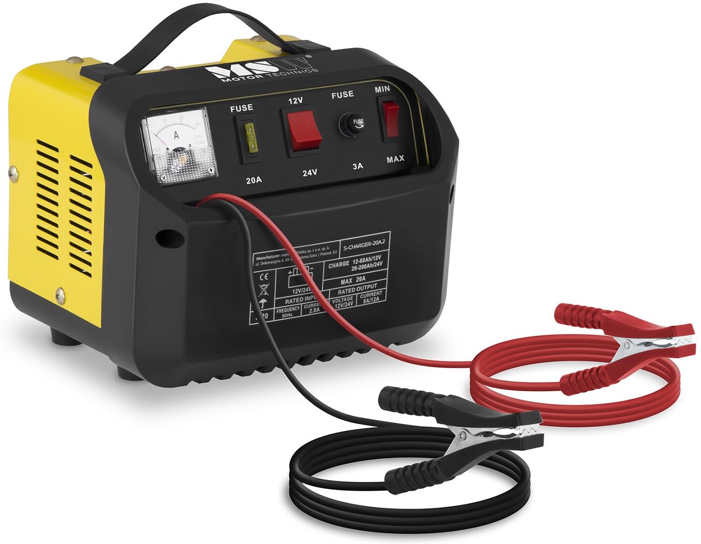 MSW Factory seconds Heavy Duty Battery Charger - 12/24 V - 8/12 A - Diagonal Control Panel S-CHARGER-20A.2 MSW Factory seconds Heavy Duty Battery Charger - 12/24 V - 8/12 A - Diagonal Control Panel S-CHARGER-20A.2