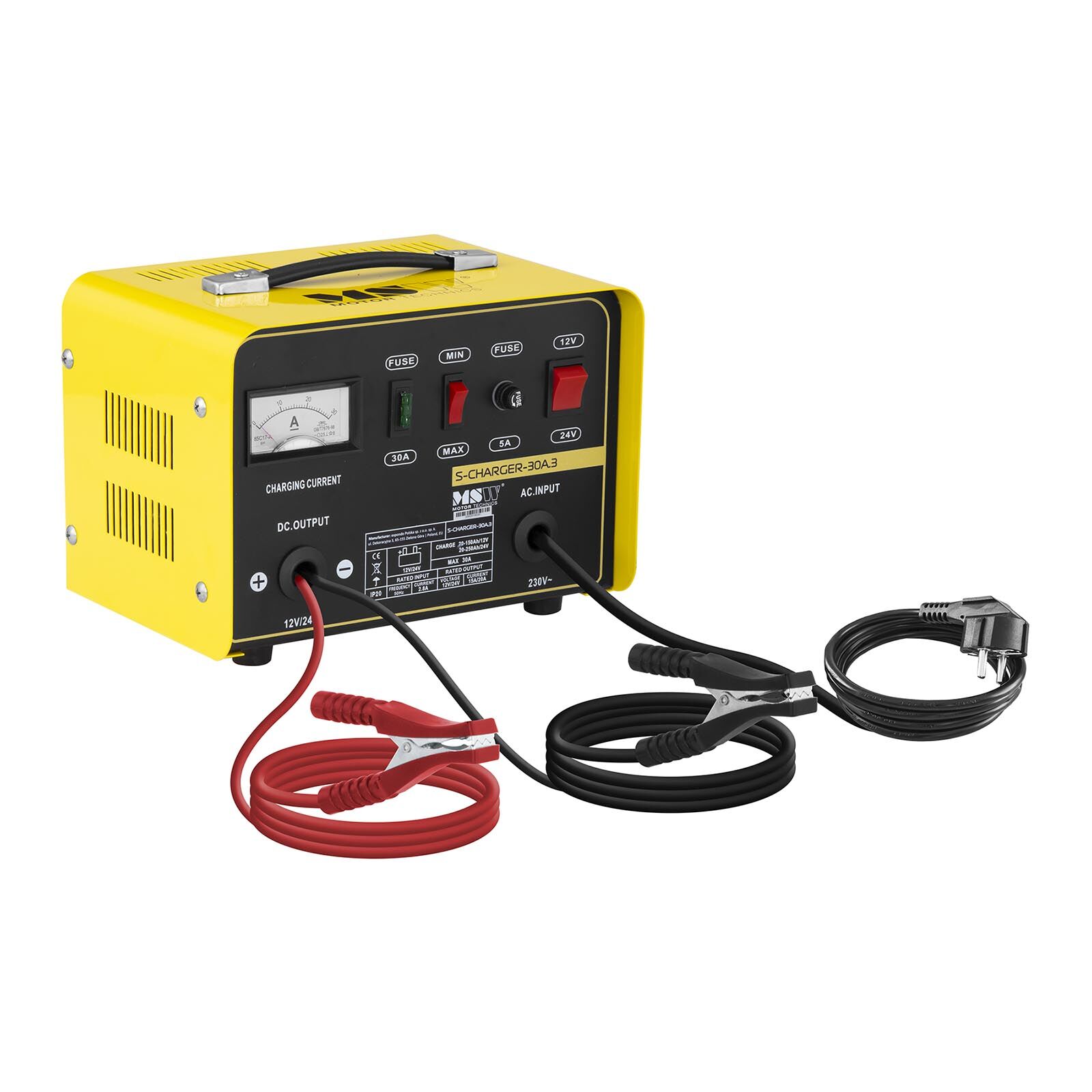 MSW Heavy Duty Battery Charger - 12/24 V - 15/20 A S-CHARGER-30A.3 MSW Heavy Duty Battery Charger - 12/24 V - 15/20 A S-CHARGER-30A.3