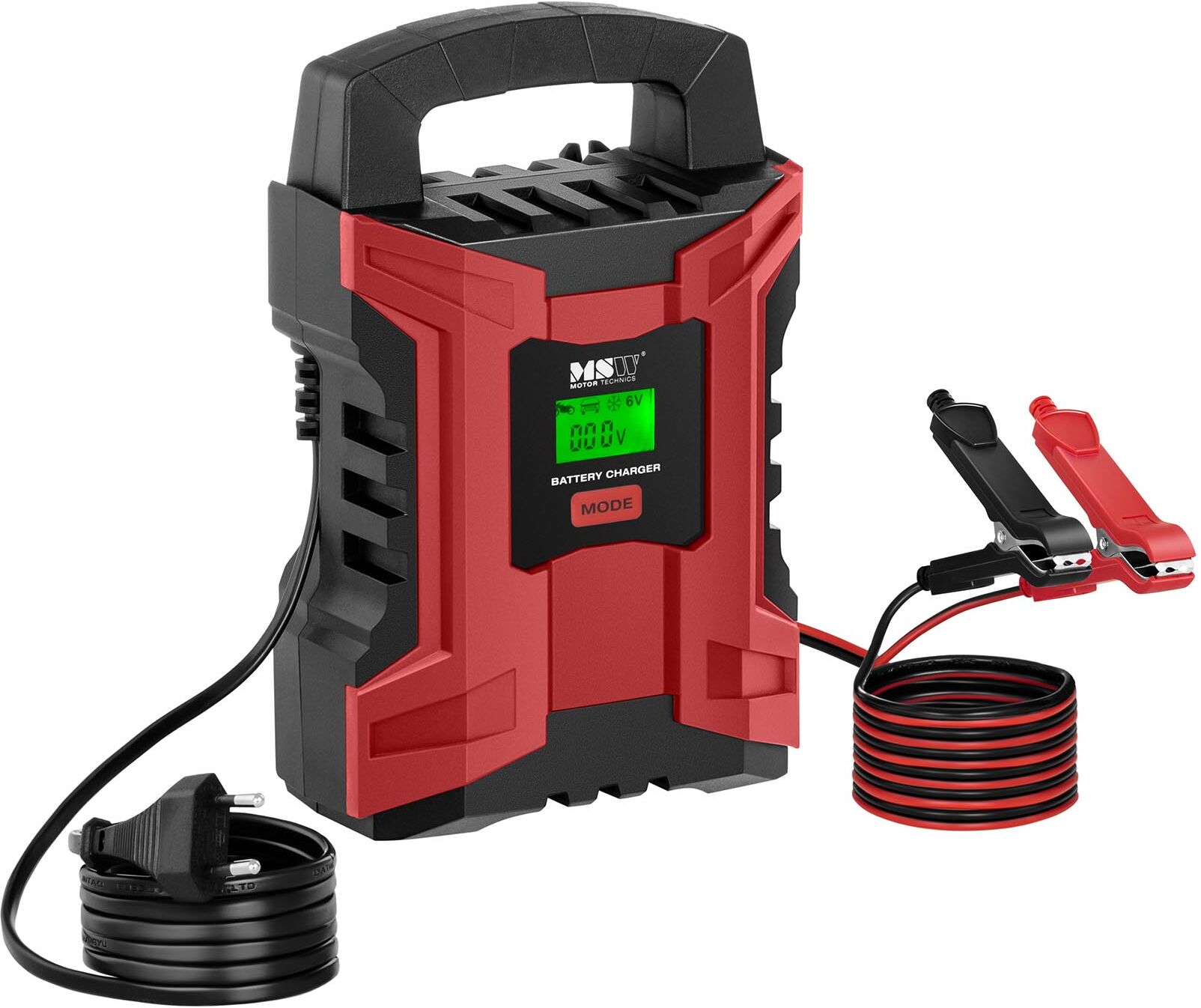 MSW Car Battery Charger - 6/12 V - 2/10 A - LCD Display MSW-CBC-10ALCD MSW Car Battery Charger - 6/12 V - 2/10 A - LCD Display MSW-CBC-10ALCD