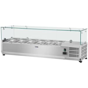 Royal Catering Countertop Refrigerated Display Case - 150 x 39 cm - Glass Cover RCKV-150/39-G5