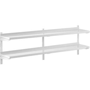 Royal Catering Stainless Steel Wall Shelf - 2 shelves - 30 x 200 cm RCWR-2000.3