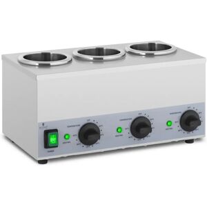 Sauce Warmer - 3 x 1 L - Control panel at the bottom - Royal Catering RCSW-17