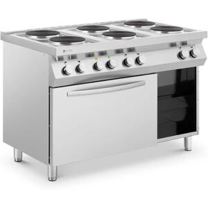 Electric Cooker - 15600 W - 6 plates - with convection oven - base cabinet - Royal Catering RC-EC6VO