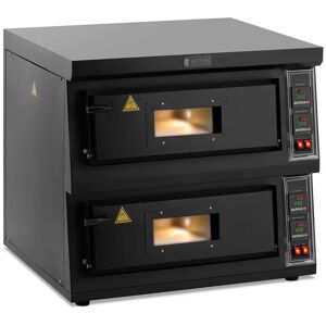 Pizza oven - 2 chambers - 8400 W - Ø 58 cm - Royal Catering RCPO-8800-2D