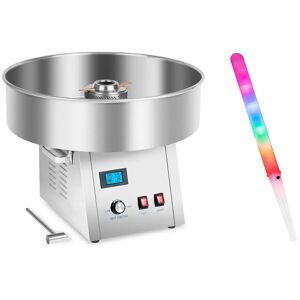 Royal Catering Candy Floss Machine with LED Cotton Candy Sticks - 62 cm - 1,500 W RCZK-1500S-W SET1