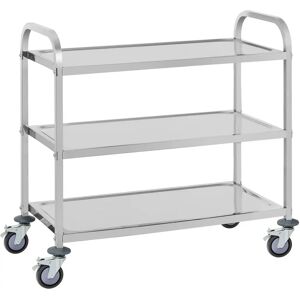 Royal Catering Stainless Steel Serving Trolley - 3 Shelves - Up To 500 kg RCSW 3A