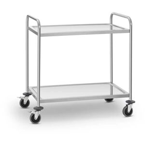 Royal Catering Stainless Steel Service Trolley - 2 shelves - up to 120 kg RCSW-2SQ1