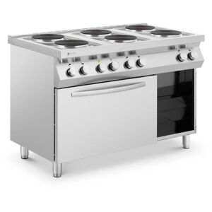 Electric Cooker - 15600 W - 6 plates - with convection oven - base cabinet - Royal Catering RC-EC6VO