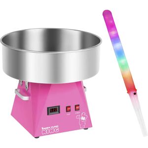 Royal Catering Cotton Candy Machine Set with LED Cotton Candy Sticks - 52 cm - 1,030 W - 50 pcs. RCZK-1030-W-R SET1