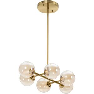 Uniprodo Pendant Light - 6 bulbs - glass globes UNI_LD_01