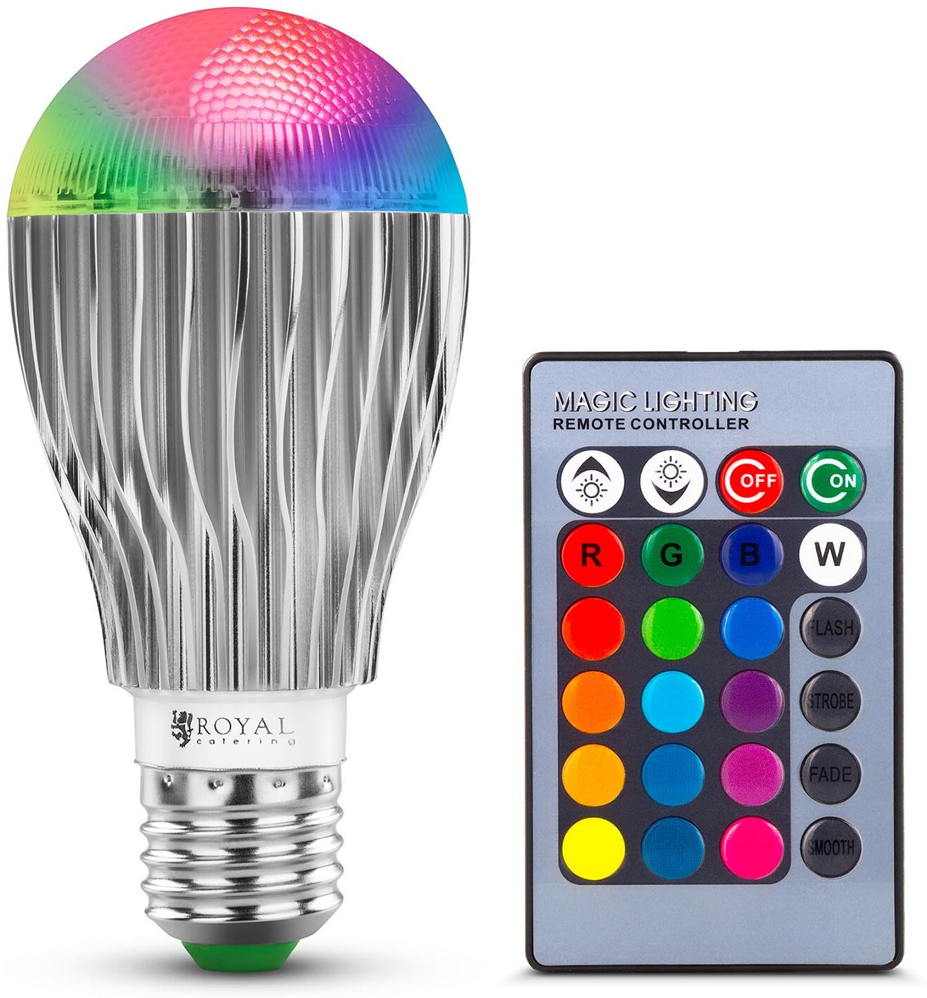 Royal Catering Remote Control Led Bulb - 16 Colour Settings - 5 W RCBL-9W27