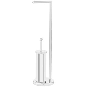 Uniprodo Stainless Steel Toilet Roll Holder - with toilet brush and holder UNI_STAND_06