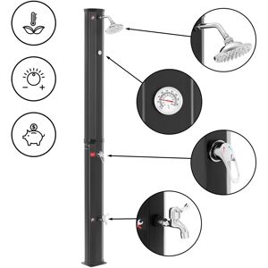 Uniprodo Solar Shower - 35 l tank - incl. Rain shower, water tap, thermometer UNI_SGS_02