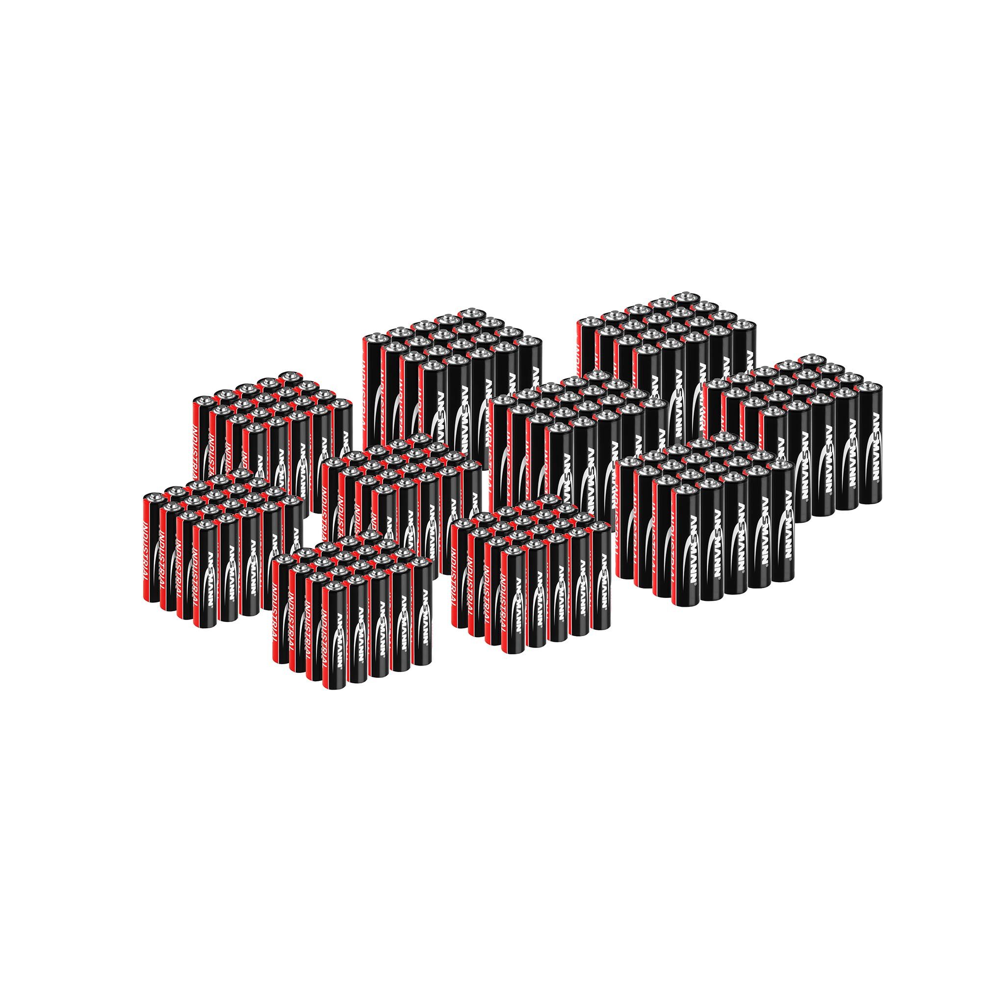 Ansmann 200 x Micro/Mignon Mix (100 x AAA LR03 + 100 x AA LR6) - Ansmann INDUSTRIAL Alkaline Batteries - 1.5 V 1501-0004-SET4