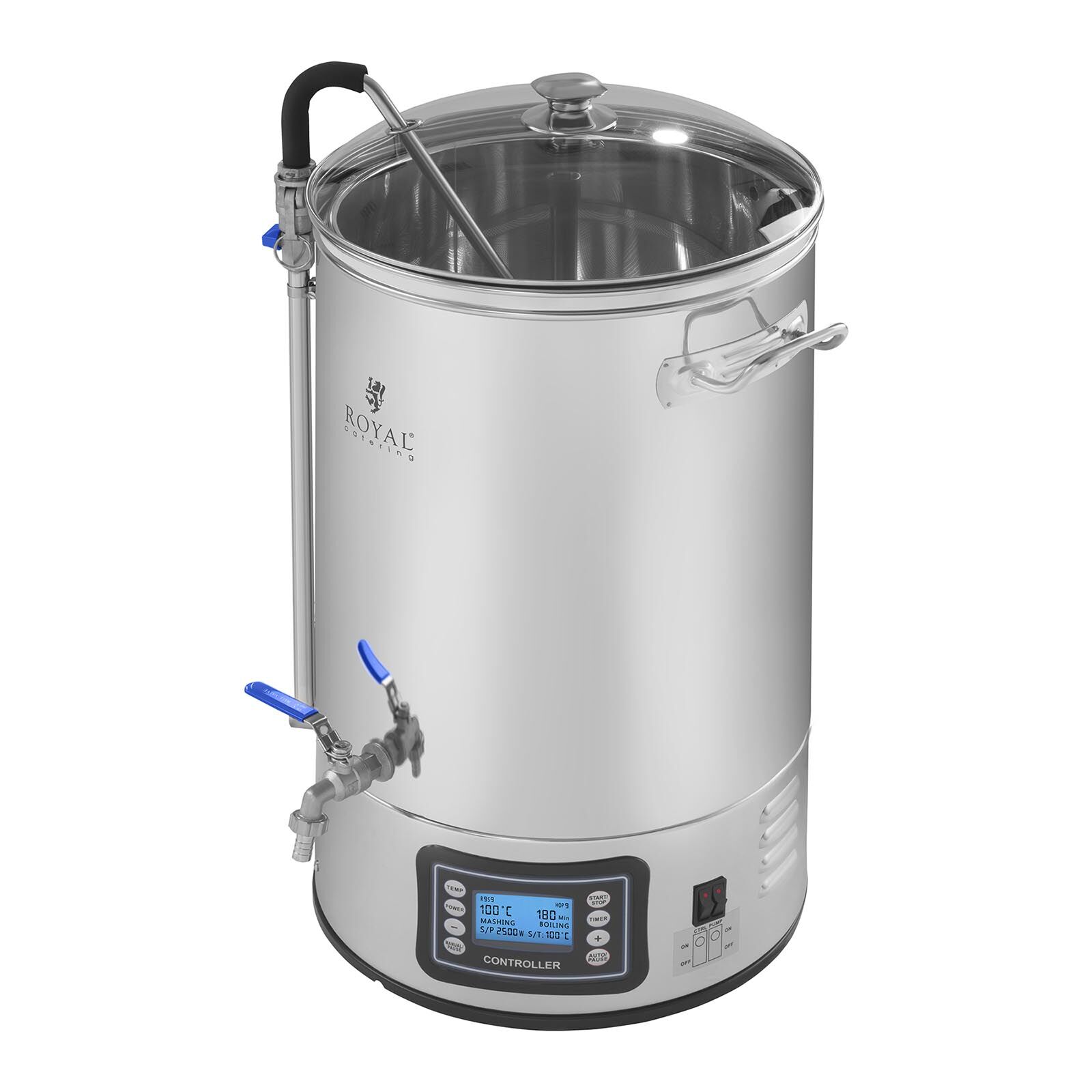 Royal Catering Home Brew Mash Tun - 30 litres - 2,500 Watts RCBM-40N Royal Catering Home Brew Mash Tun - 30 litres - 2,500 Watts RCBM-40N