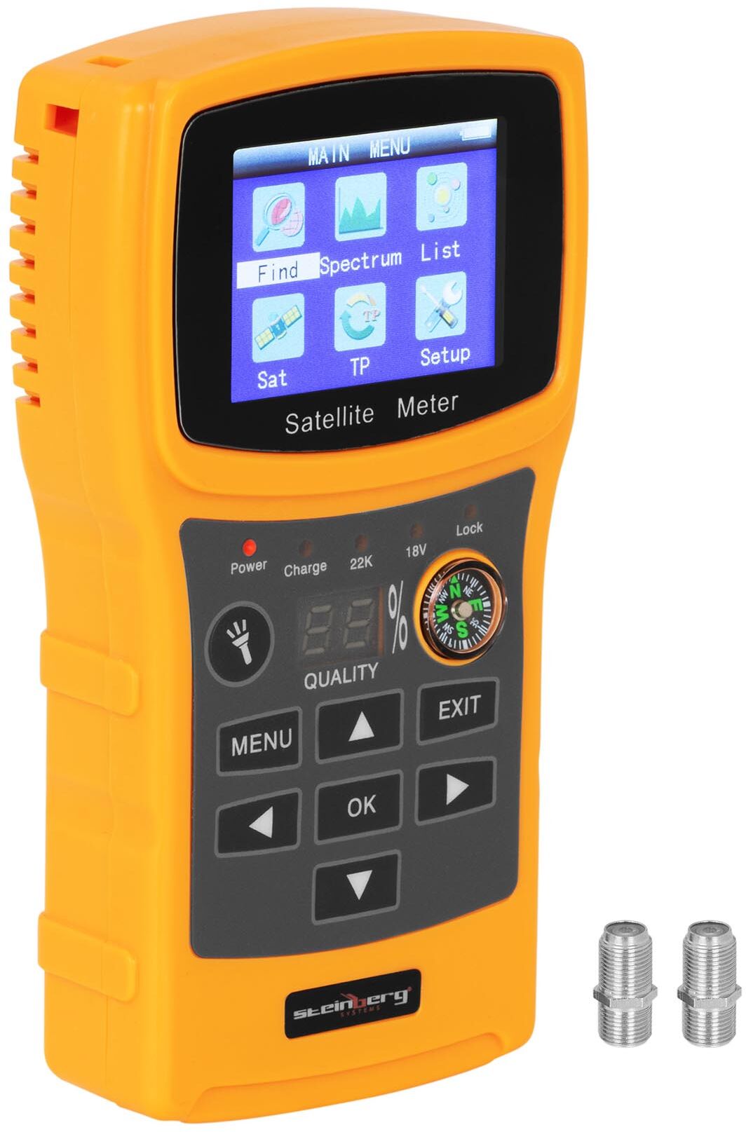 Steinberg Systems Satellite Finder - DVB-S2 - battery - LCD SBS-SF-1000