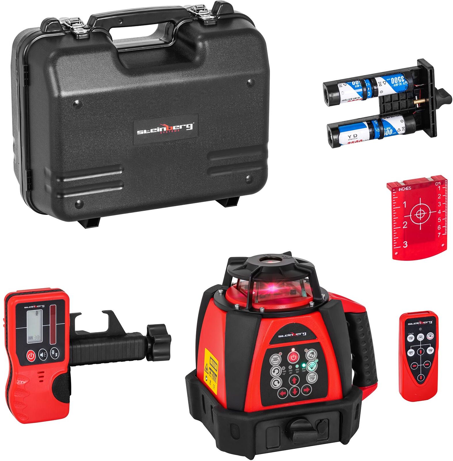 Steinberg Systems Rotary Laser Level - red - Ø 500 m - self-levelling SBS-RL-500R Steinberg Systems Rotary Laser Level - red - Ø 500 m - self-levelling SBS-RL-500R