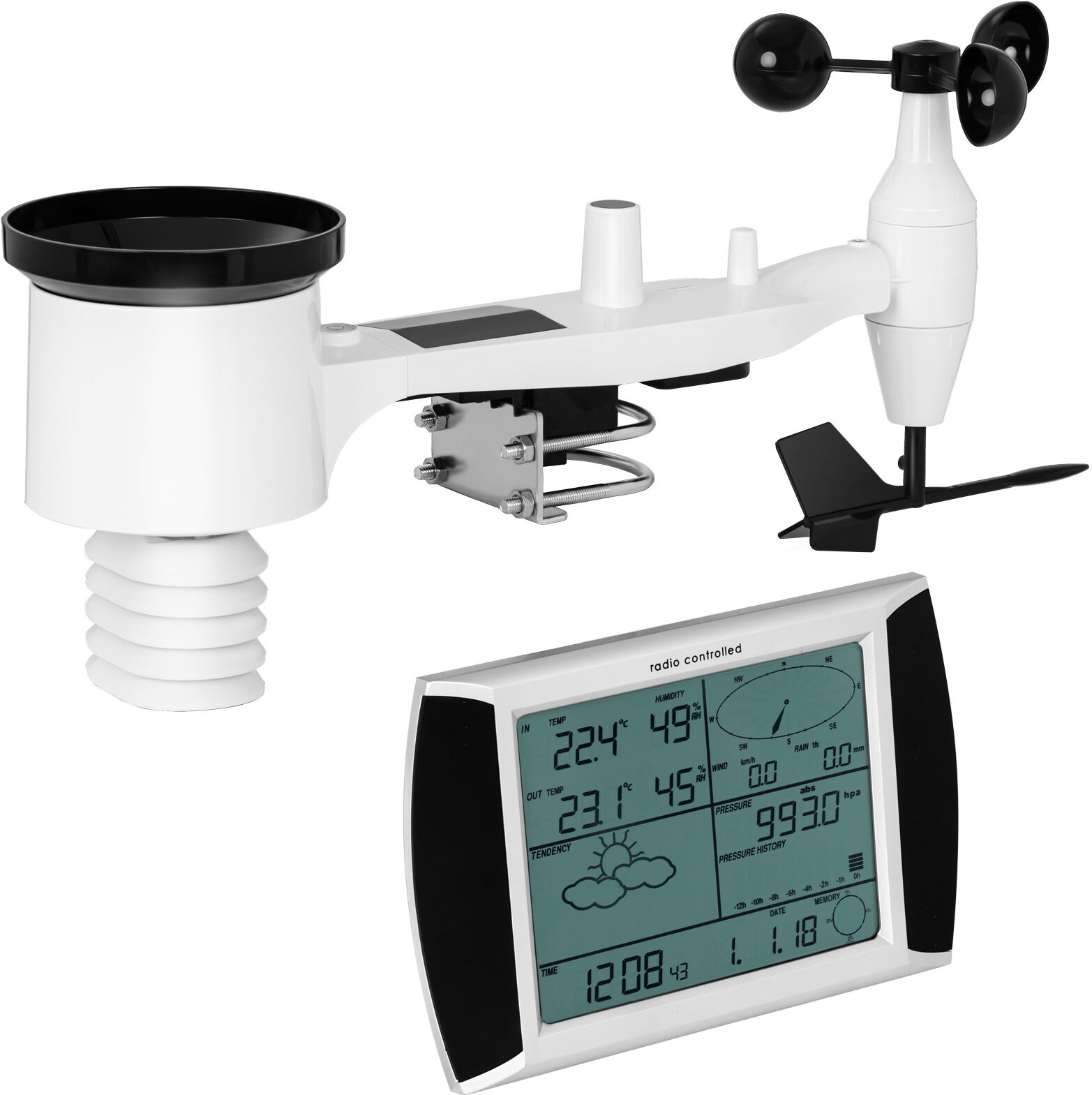 Steinberg Systems Wireless Weather Station - touch display - USB SBS-WS-200 Steinberg Systems Wireless Weather Station - touch display - USB SBS-WS-200