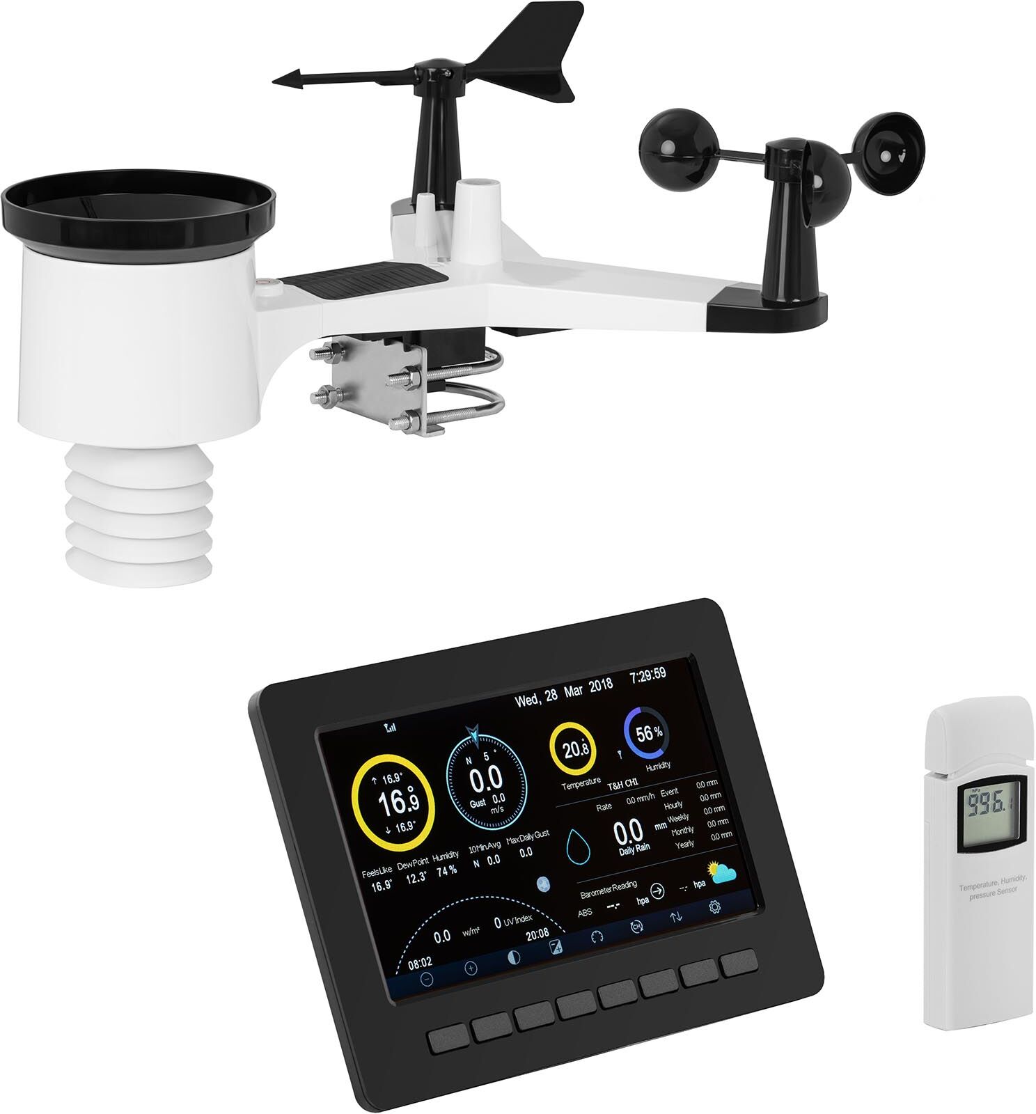 Steinberg Systems WiFi Weather Station - LCD 7" - USB - indoor sensor SBS-WS-500 Steinberg Systems WiFi Weather Station - LCD 7" - USB - indoor sensor SBS-WS-500