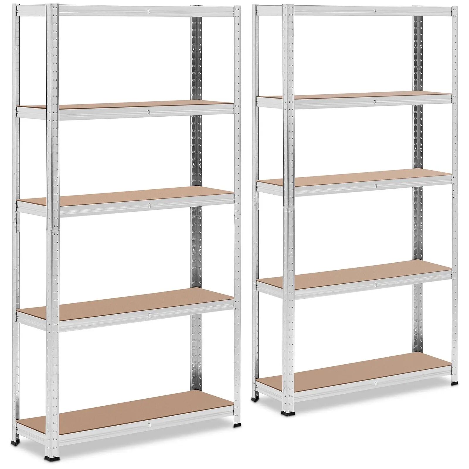 MSW Metal storage rack - 90 x 30 x 180 cm - for 5 x 175 kg - 2 pcs. MSW-STSH-33