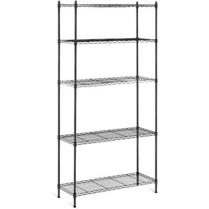 Royal Catering Metal Storage Rack - 35 x 90 x 180 cm - Black RCMR-1800P19B