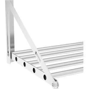 Royal Catering Wall Shelf - folding - tube style - 120 x 45 cm - 40 kg - stainless steel RC-TFWH12045