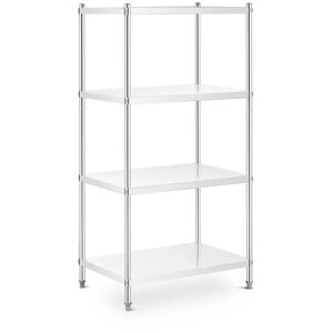 Metal Shelving Unit - 90 x 60 x 180 (LxWxH) cm - Royal Catering - 200 kg - Stainless steel RCER-9060