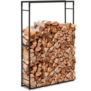 hillvert Firewood Rack - 45 kg - 100 x 25 x 150 cm - steel - black HI-FWR-010