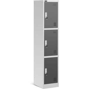 Fromm & Starck Metal Storage Locker - 3 compartments - grey STAR_MCAB_05