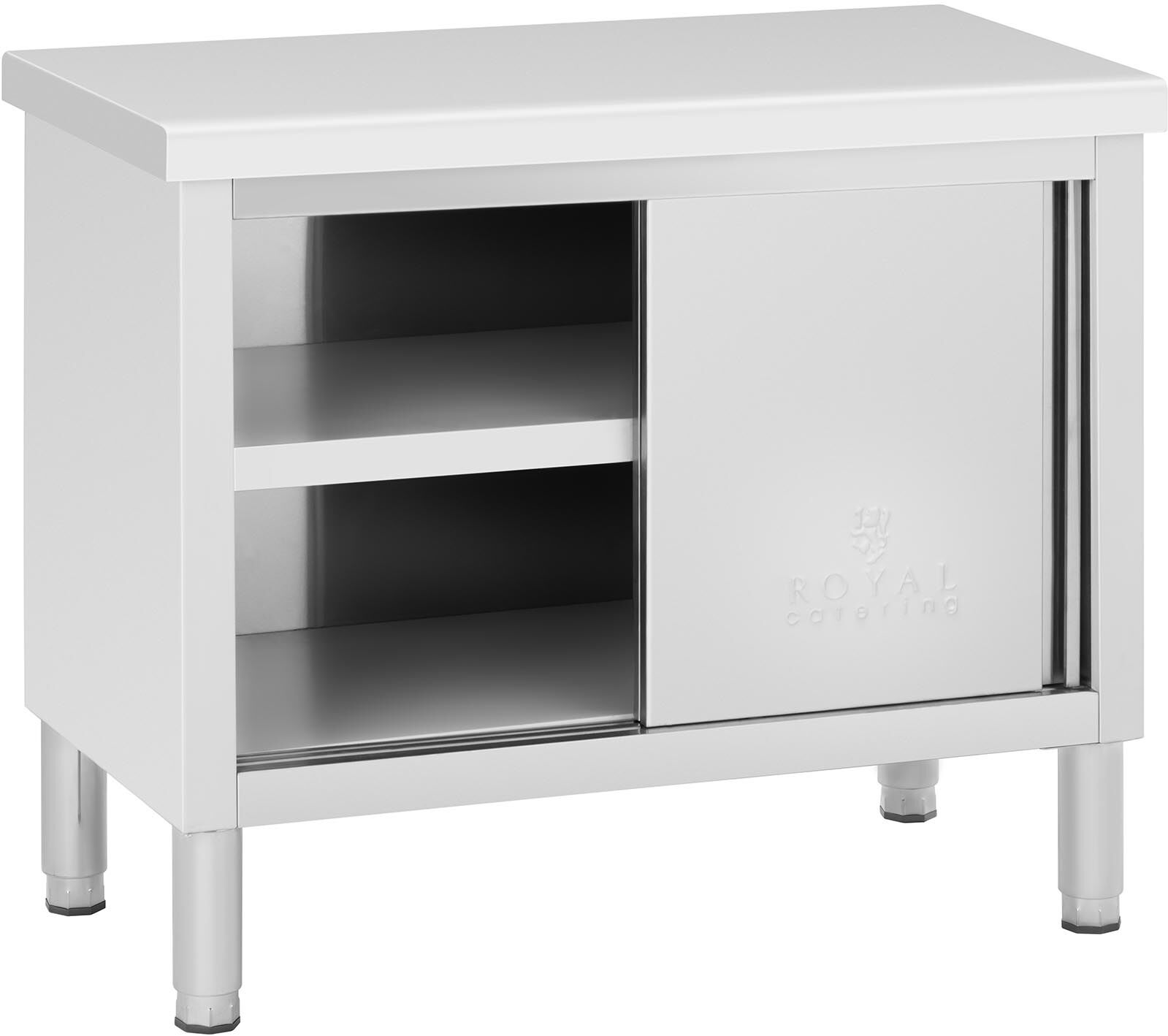 Stainless steel work cabinet - 100 x 50 cm - 330 kg capacity - Royal Catering RCAT-100/50-WTP