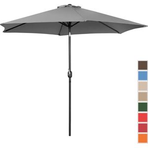 Uniprodo Large Outdoor Umbrella - dark grey - hexagonal - Ø 300 cm - tiltable UNI_UMBRELLA_TR300DG_N