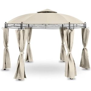 Uniprodo Round Gazebo - 3.5 m - 180 g/m² - cream UNI_PERGOLA_3.5BR