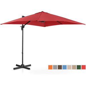 Uniprodo Hanging Parasol - bordeaux - square - 250 x 250 cm - rotatable UNI_UMBRELLA_2SQ250BO