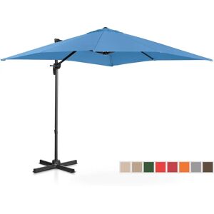 Uniprodo Hanging Parasol - blue - square - 250 x 250 cm - rotatable UNI_UMBRELLA_2SQ250BL