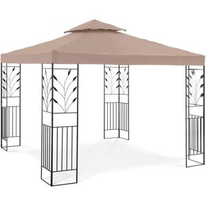 Uniprodo Garden Pavilion - 3 x 3 m - 180 g/m² - beige UNI_PERGOLA_3X3T_U