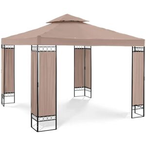 Uniprodo Patio Gazebo - 3 x 3 m - 160 g/m² - beige UNI_PERGOLA_3X3TF_U