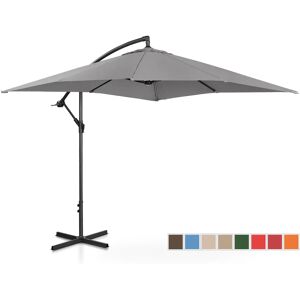 Uniprodo Garden umbrella - dark grey - square - 250 x 250 cm - tiltable UNI_UMBRELLA_SQ250DG_N