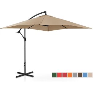 Uniprodo Factory second Garden umbrella - Taupe - square - 250 x 250 cm - tiltable UNI_UMBRELLA_SQ250TA_N